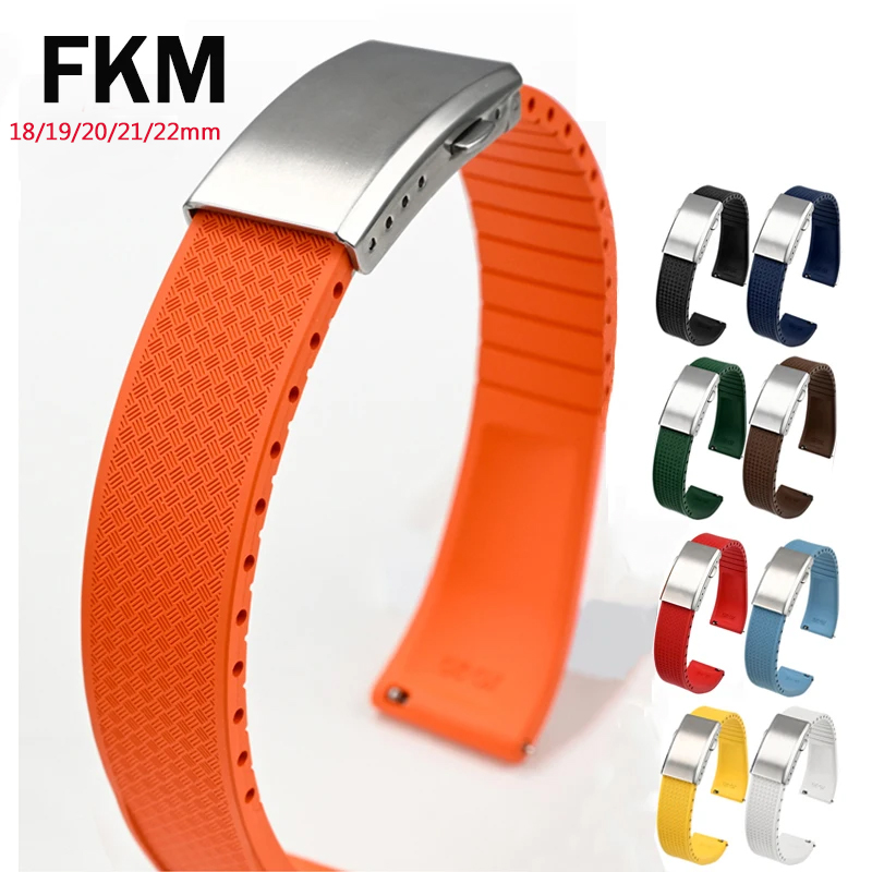 Suede Strap Watch - Pasek do zegarka z gumy fluorowej