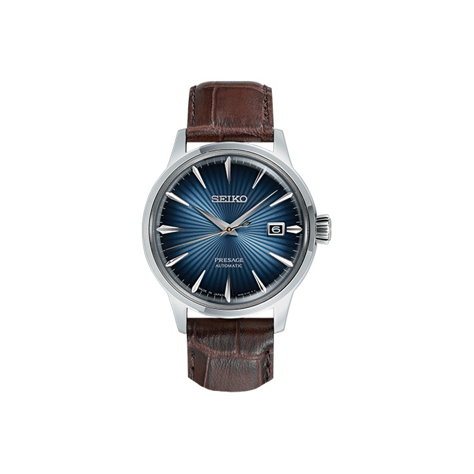 Seiko Watch Presage - Zegarek męski SEIKO z mechanizmem, skórzanym