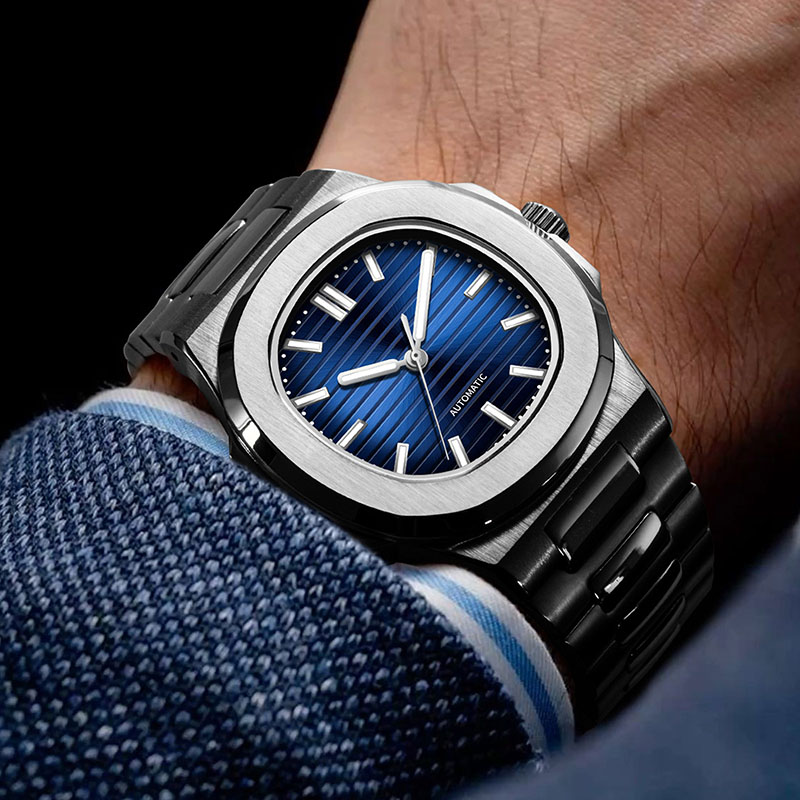 Zegarek męski MACARLON 43 mm,  – Patek Philippe Watch Nautilus recenzja i cena